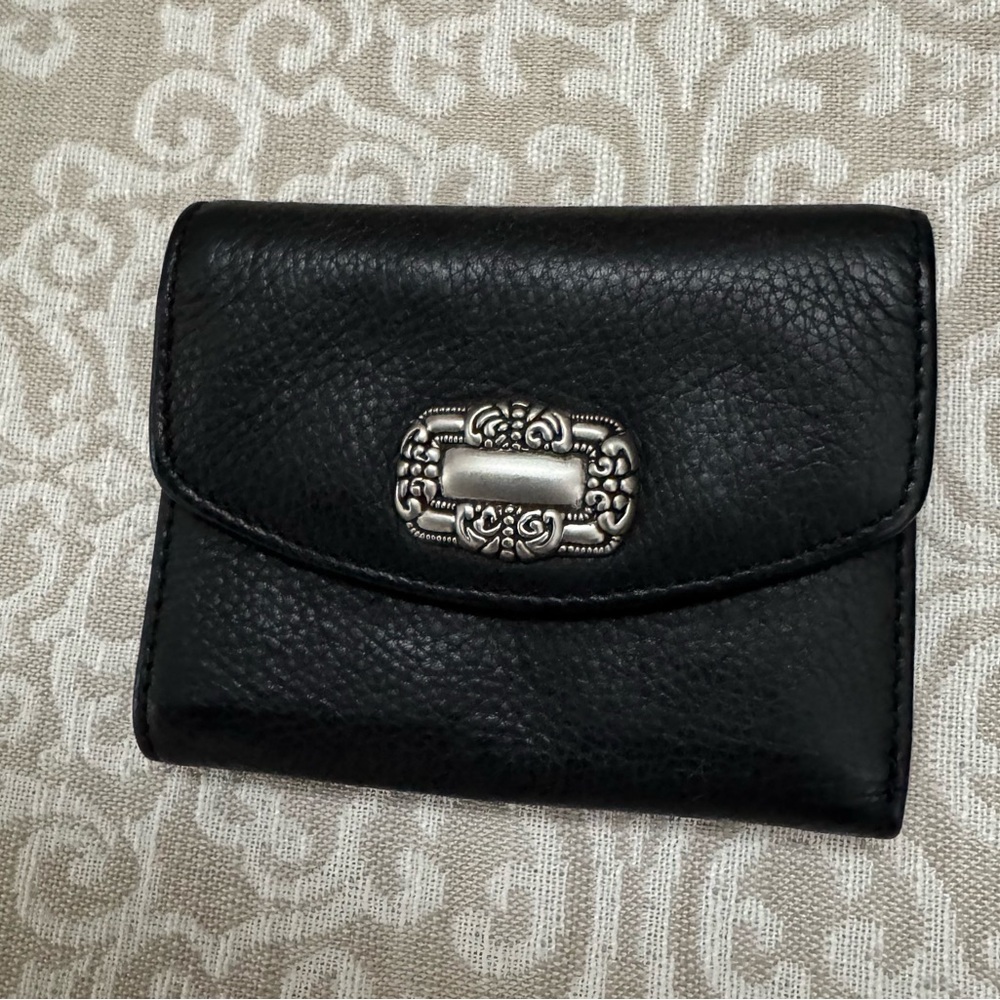 Small Compact Black Leather Wallet
